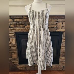 Cream And Black Summer Dress M